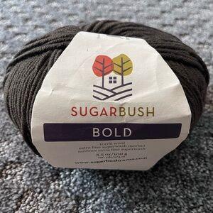 Sugarbush bold yarn extra fine. Super wash Marino.